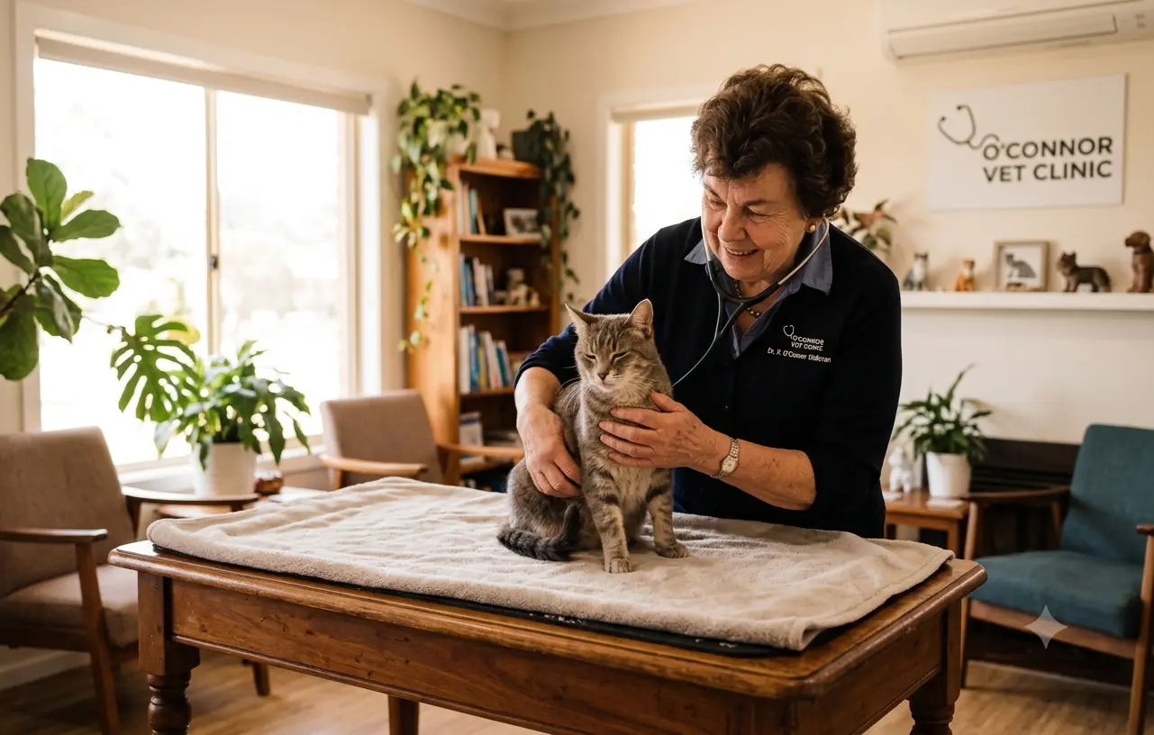Cat and dog enrolled in PetCare+ wellness plans at O'Connor Veterinary Clinic in East York.