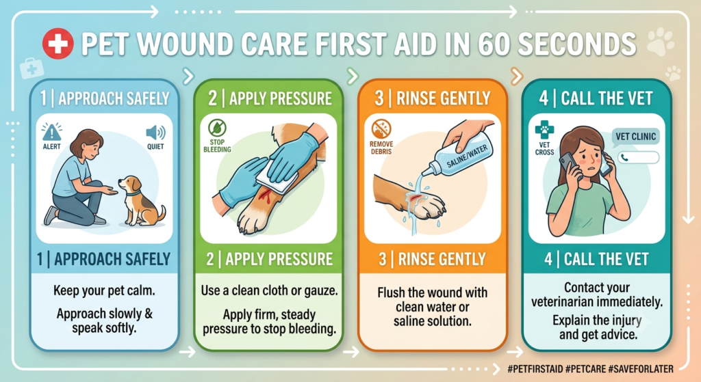 Pet Wound Care: How to Handle Injuries Before and After the Vet